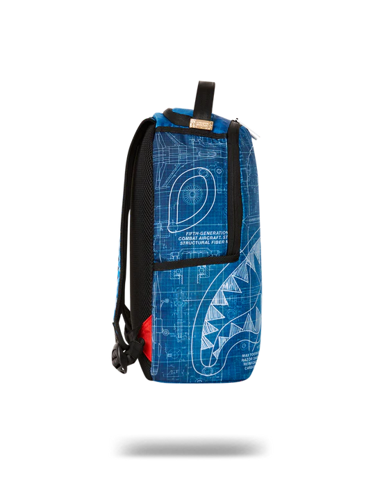 Sprayground Backpack SCHMATICS SHARK MINI BACKPACK Blue